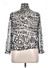 Unbranded 100% Polyester Print Silver 3/4 Sleeve Blouse Size 2X - photo 2
