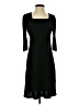 Chadwicks 100% Polyester Solid Black Casual Dress Size 4 (petite) - photo 1