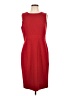 Kasper Solid Red Cocktail Dress Size 10 - photo 1