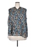 Cristina B. 100% Polyester Paisley Blue Sleeveless Blouse Size XXL - photo 1