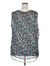 Cristina B. 100% Polyester Paisley Blue Sleeveless Blouse Size XXL - photo 2