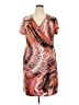 Mlle Gabrielle Print Orange Cocktail Dress Size 2X - photo 1