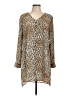 Chico's 100% Polyester Animal Print Tan Casual Dress Size Lg (2) - photo 1
