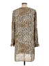 Chico's 100% Polyester Animal Print Tan Casual Dress Size Lg (2) - photo 2