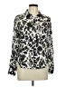 Cloth & Stone 100% Rayon Animal Print Silver Long Sleeve Blouse Size M - photo 1