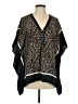 MICHAEL Michael Kors 100% Silk Paisley Black Poncho Size S - photo 1
