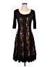 Connected Apparel Animal Print Brown Cocktail Dress Size 10 - photo 1