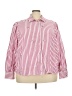 Free Assembly Stripes Red Long Sleeve Button-Down Shirt Size 4X - photo 1