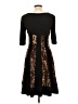 Connected Apparel Animal Print Brown Cocktail Dress Size 10 - photo 2