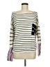 By Anthropologie Stripes Ivory Pullover Sweater Size M - photo 1