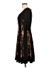 Connected Apparel Animal Print Brown Cocktail Dress Size 10 - photo 5
