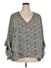 PREMISE 100% Polyester Gray 3/4 Sleeve Blouse Size 3X - photo 1
