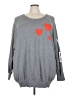 Torrid 100% Cotton Hearts Gray Pullover Sweater Size 5X Plus (6) - photo 1
