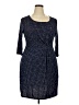 Le Lis Polka Dots Blue Casual Dress Size 2X - photo 1