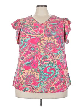 Shein Curve Short Sleeve Blouse