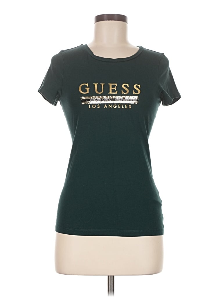 Pre-owned Guess Short Sleeve T-shirt In Green