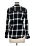SO 100% Cotton Plaid Black Long Sleeve Button-Down Shirt Size M - photo 2
