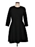 JACK Solid Black Casual Dress Size L - photo 1