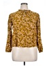Como Black Floral Gold Long Sleeve Blouse Size XL - photo 1