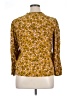 Como Black Floral Gold Long Sleeve Blouse Size XL - photo 2