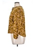 Como Black Floral Gold Long Sleeve Blouse Size XL - photo 5