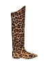 Susan Bennis Warren Edwards Animal Print Brown Boots Size 9 1/2 - photo 1