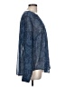 Torrid 100% Polyester Blue Long Sleeve Blouse Size Lg Plus (0) - photo 4