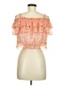LC Lauren Conrad 100% Polyester Orange Sleeveless Blouse Size M - photo 2