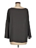 Ann Taylor LOFT 100% Polyester Gray Long Sleeve Blouse Size M - photo 2