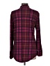 It's Plaid Burgundy Long Sleeve Blouse Size L - photo 2