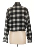Just Polly Plaid Black Long Sleeve Blouse Size L - photo 2