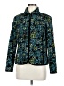 R.Q.T 100% Polyester Print Blue Blazer Size M (petite) - photo 1