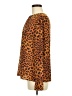 Worthington 100% Polyester Animal Print Orange Long Sleeve Blouse Size M - photo 5