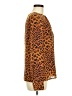 Worthington 100% Polyester Animal Print Orange Long Sleeve Blouse Size M - photo 4