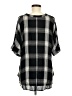 Universal Thread 100% Rayon Plaid Black 3/4 Sleeve T-Shirt Size M - photo 2
