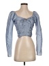 Topshop Blue Long Sleeve Top Size 4 - photo 1