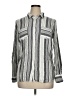Merona 100% Rayon Stripes Gray Long Sleeve Button-Down Shirt Size XL - photo 1