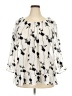 Forgotten Grace 100% Polyester Ivory 3/4 Sleeve Blouse Size 2X - photo 1