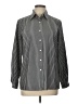 Foxcroft Stripes Gray Long Sleeve Button-Down Shirt Size 10 - photo 1