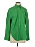 Babaton 100% Cotton Solid Green Long Sleeve Button-Down Shirt Size XS - photo 1