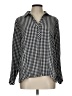 J.Jill Checkered-gingham Black Long Sleeve Blouse Size L - photo 1