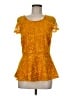 Thalia Sodi Yellow Short Sleeve Blouse Size M - photo 1