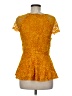 Thalia Sodi Yellow Short Sleeve Blouse Size M - photo 2