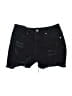 S.O.N.G. Hearts Black Denim Shorts Size 7 - photo 1