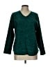 St. John's Bay 100% Polyester Green Pullover Sweater Size L (petite) - photo 1