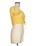 No Boundaries 100% Polyester Yellow Short Sleeve Blouse Size L - photo 4