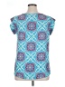 Renee C. Teal Short Sleeve Blouse Size XL - photo 2