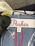 Parker 100% Polyester Black Blue Short Sleeve Blouse Size S - photo 6