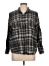 Universal Thread Plaid Black Long Sleeve Blouse Size L - photo 1