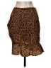 Shein 100% Polyester Animal Print Brown Casual Skirt Size 4 - photo 2
